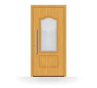 Porte d'entrée en bois Ajaccio, gamme Premium, sapin clair 110, 1050 x 1950 mm, ouverture sur la gauche, configurer individuellement