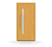 Porte d'entrée en bois Antony, gamme Premium, sapin clair 110, 850 x 1950 mm, ouverture sur la gauche, configurer individuellement