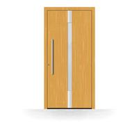Porte d'entrée en bois Biarritz, gamme Premium, sapin clair 110, 850 x 1950 mm, ouverture sur la gauche, configurer individuellement