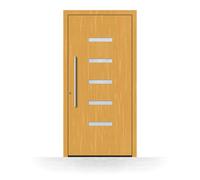 Porte d'entrée en bois Le Havre, gamme Premium, sapin clair 110, 850 x 1850 mm, ouverture sur la gauche, configurer individuellement