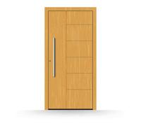 Porte d'entrée en bois Lyon, gamme Premium, sapin clair 110, 850 x 1800 mm, ouverture sur la gauche, configurer individuellement
