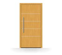 Porte d'entrée en bois Marseille, gamme Premium, sapin clair 110, 850 x 1800 mm, ouverture sur la gauche, configurer individuellement