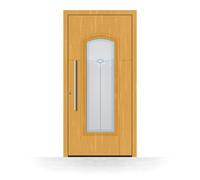 Porte d'entrée en bois Mérignac, gamme Premium, sapin clair 110, 1050 x 1950 mm, ouverture sur la gauche, configurer individuellement