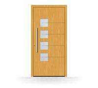 Porte d'entrée en bois Montpellier, gamme Premium, sapin clair 110, 850 x 1850 mm, ouverture sur la gauche, configurer individuellement