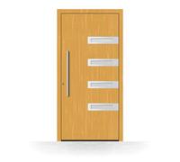 Porte d'entrée en bois Noisy-le-Grand, gamme Premium, sapin clair 110, 850 x 1850 mm, ouverture sur la gauche, configurer individuellement