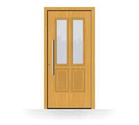 Porte d'entrée en bois Sarcelles, gamme Exclusif, sapin clair 110, 1150 x 2000 mm, ouverture sur la gauche, configurer individuellement