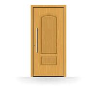 Porte d'entrée en bois Toulon, gamme Exclusif, sapin clair 110, 1000 x 1950 mm, ouverture sur la gauche, configurer individuellement