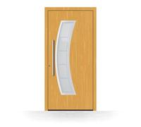 Porte d'entrée en bois Villejuif, gamme Premium, sapin clair 110, 850 x 2000 mm, ouverture sur la gauche, configurer individuellement