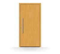 Porte d'entrée en sapin, bois, sapin clair 110, 850 x 1800 mm ou sur mesure, double vitrage, modèle Paris, configurer individuellement