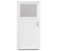 Porte d'entrée latérale vidaXL, blanche, 98 x 198 cm, PVC