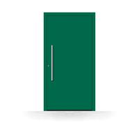 Porte d'entrée verte, RAL 6005 vert mousse, aluminium, 700 x 1700 mm, Schuco, Modèle Amiens, configurer individuellement