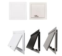 Porte d'inspection, boîte d'accès en métal facile à installer, couvercle d'inspection en métal blanc, conception de verrouillage sécurisé(White,40x60cm)