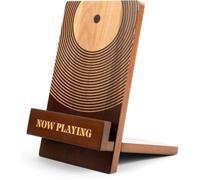 Porte-disques vinyle en bois pour albums 33 tours - Support classique pour collectionneurs