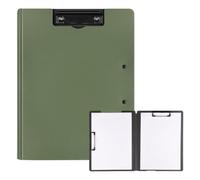 Porte Documents A4 avec Pince - Vert Militaire, Bloc de Support A4 avec Couvercle pour Bureau, Chantier, École - Planchette à Pince Rigide