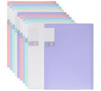 Porte-documents A4, lot de 10, avec 40 pochettes, disponible en 5 couleurs