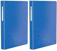 Porte-documents au format A4, 80 pochettes transparentes pour 160 feuilles, bleu, 46520032 (lot de 2)