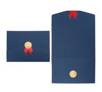 Porte-documents de Certificat Pliable 2pcs en Papier Bleu, Couverture de Protection