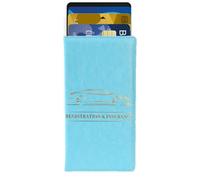 Porte-documents de voiture - Pochette en polyuréthane pour carte grise de voiture | Étui de rangement pour permis de conduire, cartes, documents, bleu lac, Refer to description, Unisexe