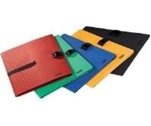 Porte-documents ELBA CLIP'N GO, DIN A4, en carton, assortis agrandissables, fermeture textile - 10 pièces (100201311)