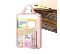 Porte-documents en A4, poche zippée en forme de L, rangement