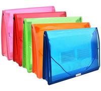Porte-documents étanche A4 transparent, organiseur à 5 compartiments