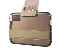 Porte-documents - Format A4 - Portable - Transparent - Avec poignée - Pour , affaires, travail, école, passeport, certificat, reçus, ordinateur portable et tablette