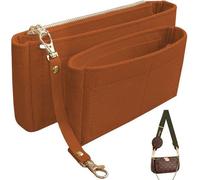 Porte-documents marron avec fermeture à glissière et porte-clés