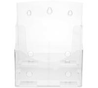 Porte-documents Mural en Acrylique Blanc, Présentoir Simple pour Bureau | Boîte de Rangement Transparente, Base Stable, Accès Facile, Ordre Assuré