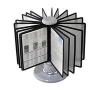 Porte-documents pivotant à 360° A4/A5 | Présentoir rotatif à 360° avec 20 panneaux double face pour une organisation efficace des documents au bureau ou à la maison