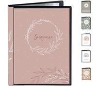 Porte-dossiers Minilino 20 pochettes transparentes A4 Premium [PROTECTION ET CONSERVATION DES BULLETINS SCOLAIRES] Porte-documents pour dossiers, couleur rose.