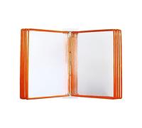porte-dossiers, Porte-fichiers mural, organiseur de fichiers suspendu, système panneau d'affichage, support liste prix A4 10 panneaux, feuille, orange
