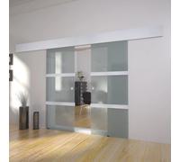 Porte Double Coulissante Verre Cuisine Salle Bain Toilette Porte Vitrée vidaXL