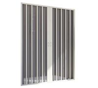 Porte douche en PVC 150 cm H185 à soufflet avec ouverture centrale couleur blanc mod. Flex