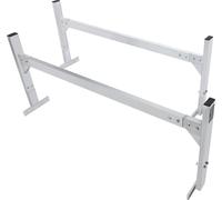 Porte-échelle pour toit de fourgon, 2 barres Porte-échelle en alliage d'aluminium pour toit, capacité de 181 kg Porte-échelle pour toit de fourgon avec gouttière, longueur réglable de 1300 à 2060 mm, 
