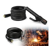 Porte-électrode de soudage 16 mm² 2,8 m + 1,2 m avec câble et pince de masse avec câble, porte-électrode de soudage 200 A pour postes à souder électriques domestiques 220 V et petits travaux