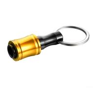 Porte-embout de tournevis à tige hexagonale à dégagement rapide avec porte-clés - Barre d'extension de 6,35 mm pour perceuses électriques et tournevis manuels - Adaptateur portable en alliage