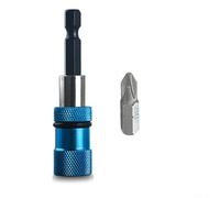 Porte-embout Magnétique Acier 60mm Réglable Profondeur | Aimant puissant, réglage profondeur, acier chrome vanadium, anti-corrosion, tige hexagonale 6.35mm(blue)