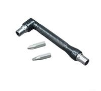 Porte-embout magnétique compact en forme de L à double tête (A) | Pour les petits espaces pour des embouts interchangeables polyvalents, poignée ergonomique en acier, kits d'outils d'atelier