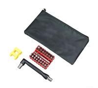 Porte-embout magnétique compact en forme de L à double tête (E) | Pour les petits espaces pour des embouts interchangeables polyvalents, poignée ergonomique en acier, kits d'outils d'atelier