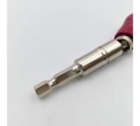 Porte-embout magnétique flexible à verrouillage rapide et rotatif 1/4" pour perceuse à percussion, argenté, 1 pièce