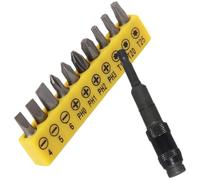 Porte-embout Pivotant 1/4 Pouce, Rallonge pour Perceuse, Magnétique | Acier Chrome-vanadium, Tête Orientable Jusqu'à 20 Degrés, Lot de Set de Embouts Alliage, Jaune