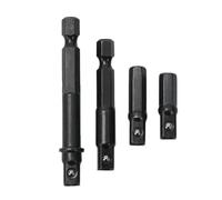 Porte Embout Visseuse 1/4pcs Socket Adaptering 1/4 Inch Shank Drill Bits Extension Rods For Driver Hex To Square Sockets(50mm)