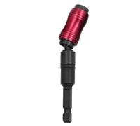 Porte Embout Visseuse Hex Magnetic Ring 1/4" Drill Bit Extension Rod Quick Change Holder Drive Guide Screw Tip Screwdriver Bits(Red black)