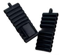 Porte-embouts de tournevis à 22 fentes en PVC avec mousqueton pour changement rapide des embouts - Organisateur d'outils compact pour sac de ceinture jaune, rouge, noir, bleu, 9 x 3 x 1 cm (noir)