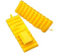 Porte-embouts de tournevis à 22 fentes en PVC avec mousqueton pour changement rapide des embouts - Organisateur d'outils compact pour sac de ceinture jaune, rouge, noir, bleu, 9 x 3 x 1 cm (jaune)
