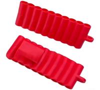Porte-embouts de tournevis à 22 fentes en PVC avec mousqueton pour changement rapide des embouts - Organisateur d'outils compact pour sac de ceinture jaune, rouge, noir, bleu, 9 x 3 x 1 cm (rouge)