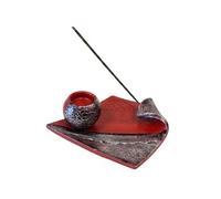 Porte-encens artisanal pour bâtons, cônes et charbon rouge