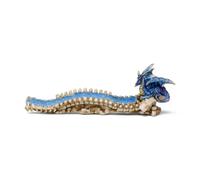 Porte-encens attrape-cendre crâne de cristal lagon Puckator Dark Legends Bleu 8x5,5x26,5 cm