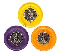 Porte-encens attrape-cendre rond bois de manguier Puckator Multicolore 1x9,5x9,5 cm