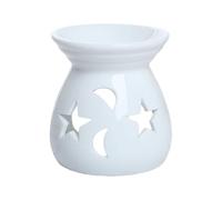 Porte-encens en céramique Magnifiquement Artisanal Comprenant des brûleurs à Huile Essentielle étoile et Lune, Parfaits pour Les méditations